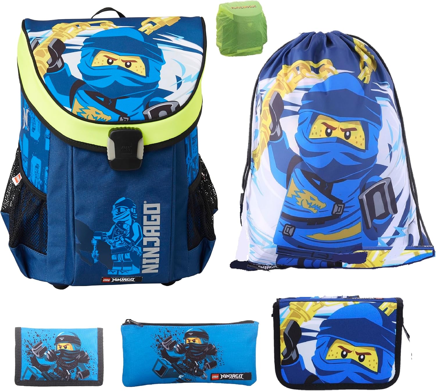 Lego Ninjago Explorer School Bag Set, 5 Pieces, black red
