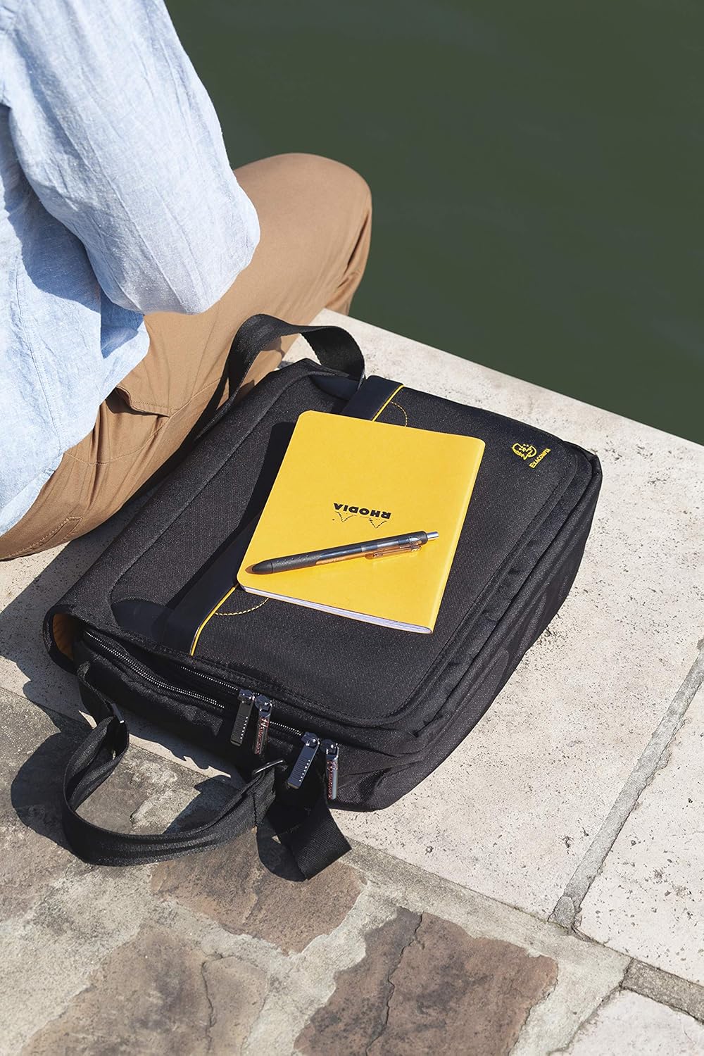 Exacompta 17234E Premium Laptop Shoulder Bag Exactive with Many Inner Pockets, Water-Repellent, Suitable for Laptops and Notebooks up to 14, Ideal for School, University and Work, Black – Bild 19