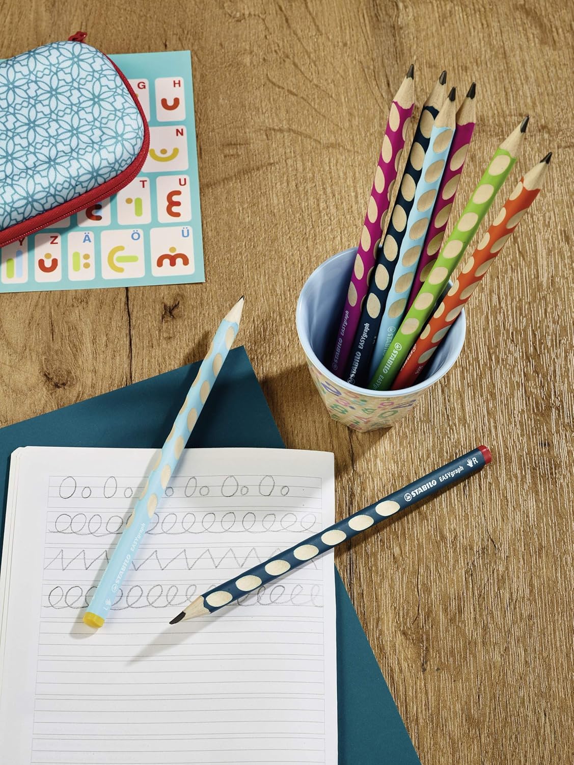 Ergonomic Graphite Pencil - STABILO EASYgraph - Right-Handed - Pack of 12 - Orange - HB – Bild 2