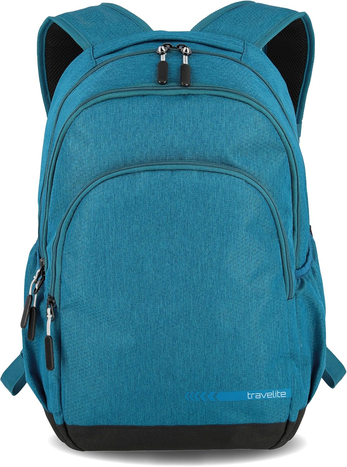 Travelite Hand luggage backpack size L meets IATA cabin luggage dimensions, luggage series KICK OFF: Practical backpack for holidays and sports, 45 cm, 22 litres, 006918, petrol, Rucksack L (45 cm/22 Liter)