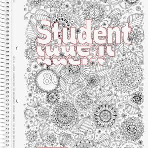 Brunnen Zenart 1067427 Student Notepad (A4, Squared Line Style 28, 90 g/m², 80 Sheets), Set of 5