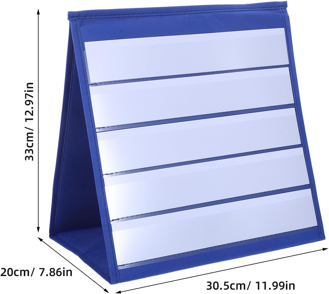 ZUNOXAZ Stabiler Dreieck-pocket Chart Ständer Kleiner Schreibtisch-organizer für Klassenzimmer Selbststehend für Stundenpläne Gruppenaktivitäten und Unterrichtskarten – Bild 2