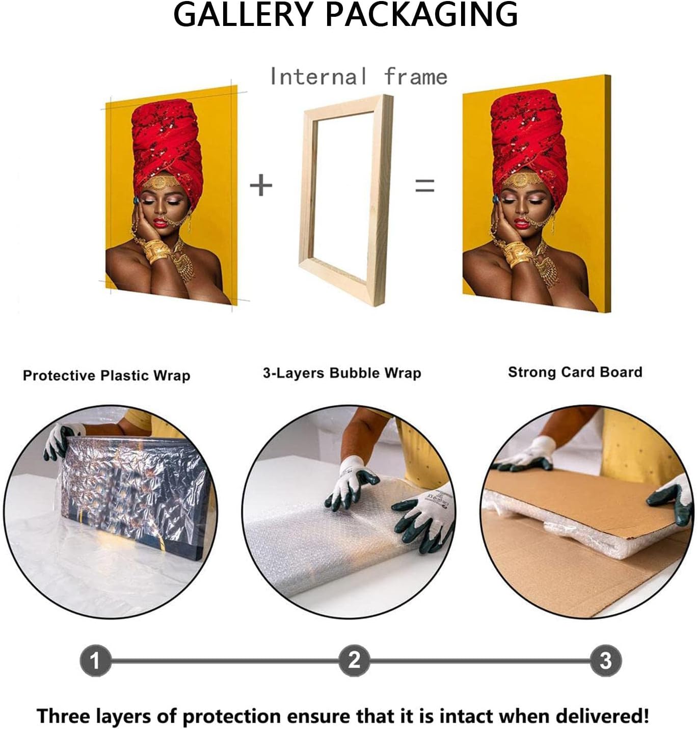 YUNART Dutch artists Drucke Leinwand gerahmt Wandkunst Poster Drucke Weizenfelder und Zypressen Bilder Home Office Dekor fertig zum Aufhängen 35x45cm Innenrahmen – Bild 7