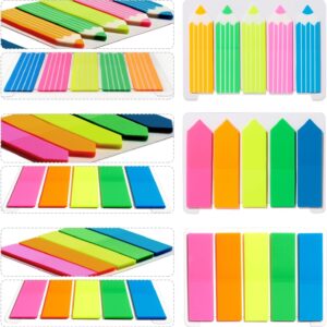 Pack of 900 Pencil Index Markers, 12 Sets in 5 Colours, Reusable Sticky Flags, Simple Index Tabs, Sticky Notes, Page Markers for Highlighting Information in Contracts, Books or Files