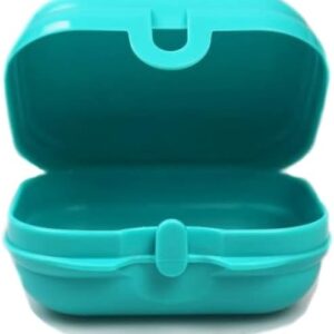 Tupperware To Go Mini-Twin Lunch Box Size 1 Light Turquoise