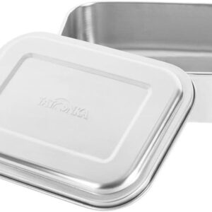 Tatonka Stainless Steel Lunch Box 1 – Bread Box without Compartments with 800 or 1000 ml Capacity – Non-Toxic / BPA Free and Dishwasher Safe