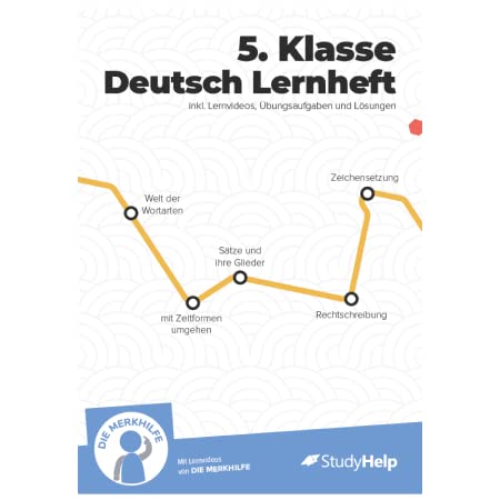 Deutsch Lernheft für 5. Klasse: Lernvideos, Aufgaben & mehr: Wortarten, Zeitformen, Rechtschreibung - Ideal für Klassenarbeiten, Prüfungen & Tests