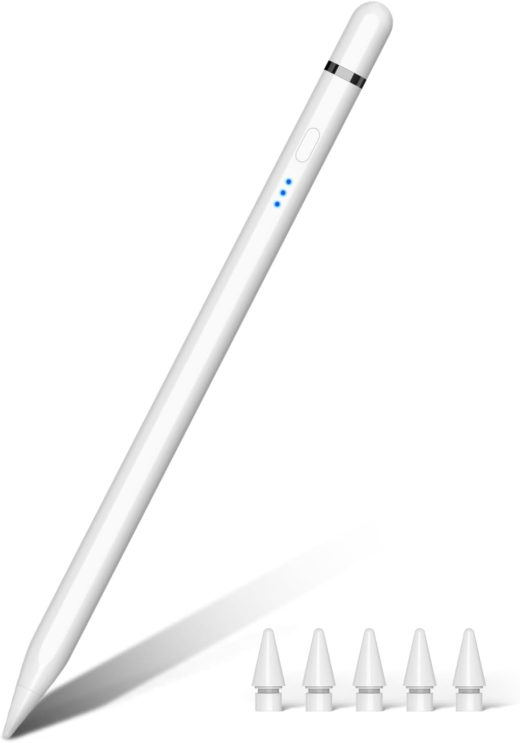 Pencil 1st Generation for iPad 2018-2025, 20 Mins with USB C Quick Charge & Tilt & Magnetic Suction, Stylus Pen for iPad 11-6 Gen, Air 3-5/M2/M3, Mini 5-6, Pro 11"/12.9"/13''M4 (White)