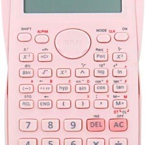 Scientific Calculator, Portable Technical Calculator with Scientific Functions and 240 Functions, Suitable for Students, Teachers, Business Offices (Pink)