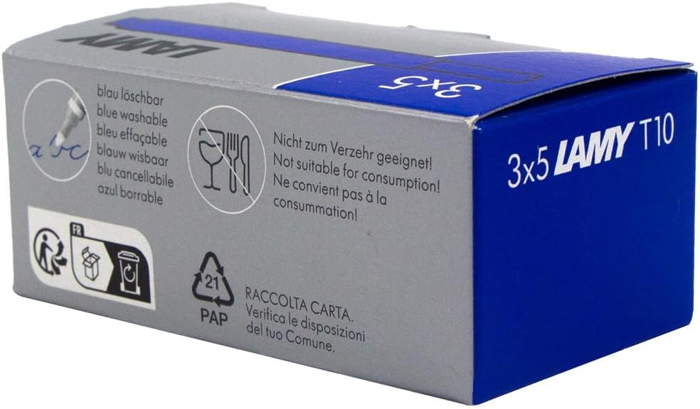 Lamy Set of 1 Safari Vista Transparent Fountain Pen Nib M and 1 x T10 Set of 3 Ink Cartridges in Original Box – Ink Colour Blue – Bild 7