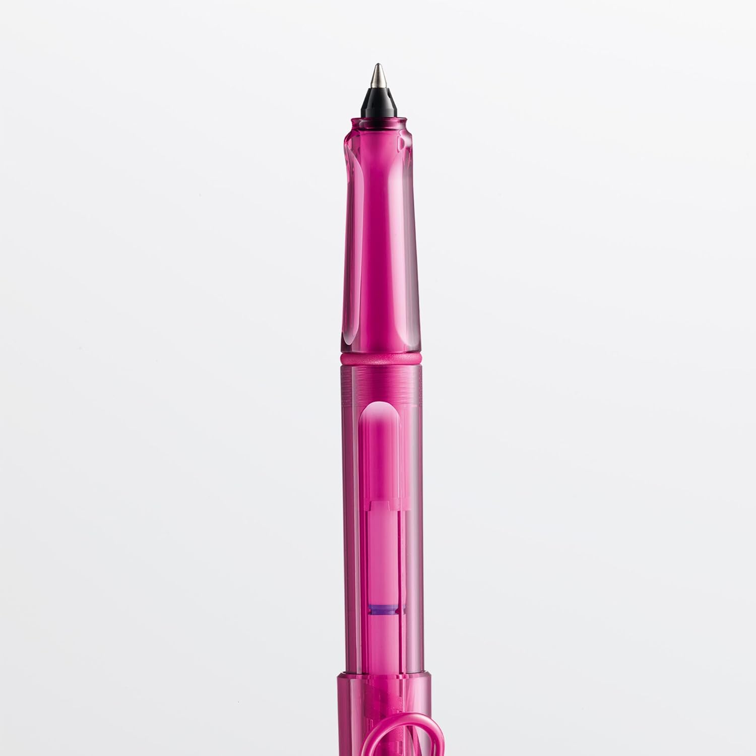 Lamy Balloon 311 Rollerball Pen Fully Transparent Pink with Distinctive Grip and Powder-Coated Metal Clip with Rollerball Cartridge Line Width B – Bild 4