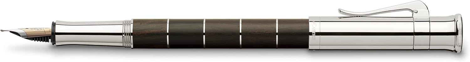Graf Faber-Castell Anello "Grenadill" Fountain Pen Platiniert Medium Nib … – Bild 3
