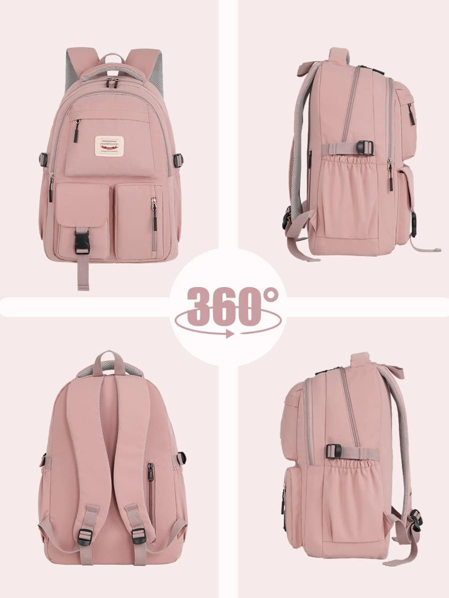 FIORETTO School Backpack, Teenagers, Girls, Women, School Bag, 36 cm Laptop Compartment, Water-Repellent & Lightweight, A-Pink, Rucksack Backpacks – Bild 9