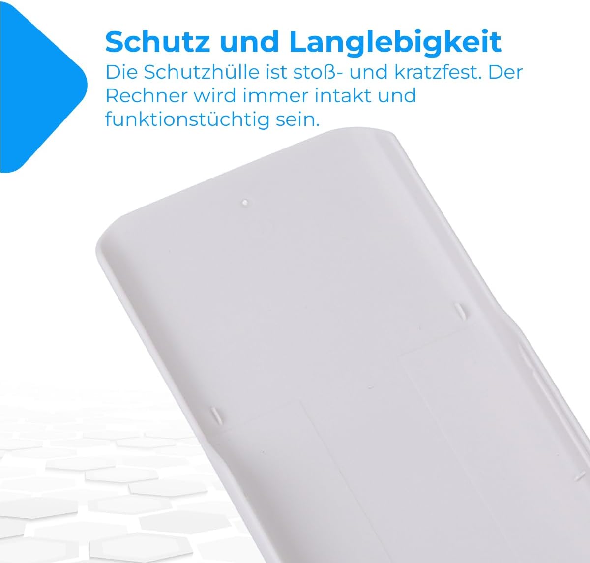 NK Scientific Calculator, 552 Functions, with Protective Case and Solar Panel, Battery 1 x LR44, Dimensions 16.5 x 8 x 1.5 cm, 192 x 63 Pixel Display, White – Bild 4