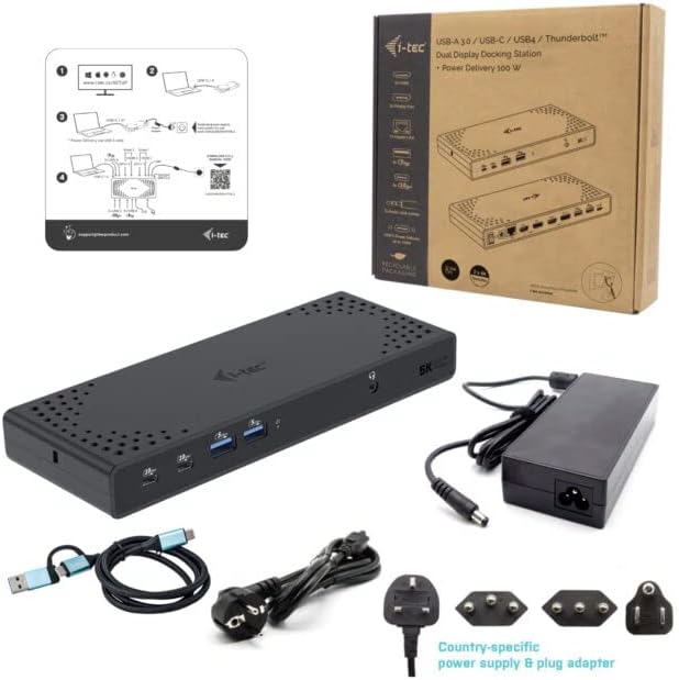 i-tec USB 3.0 / USB-C/Thunderbolt 3 Dual Display Docking Station Gen2 with Power Supply 100 W – Bild 8
