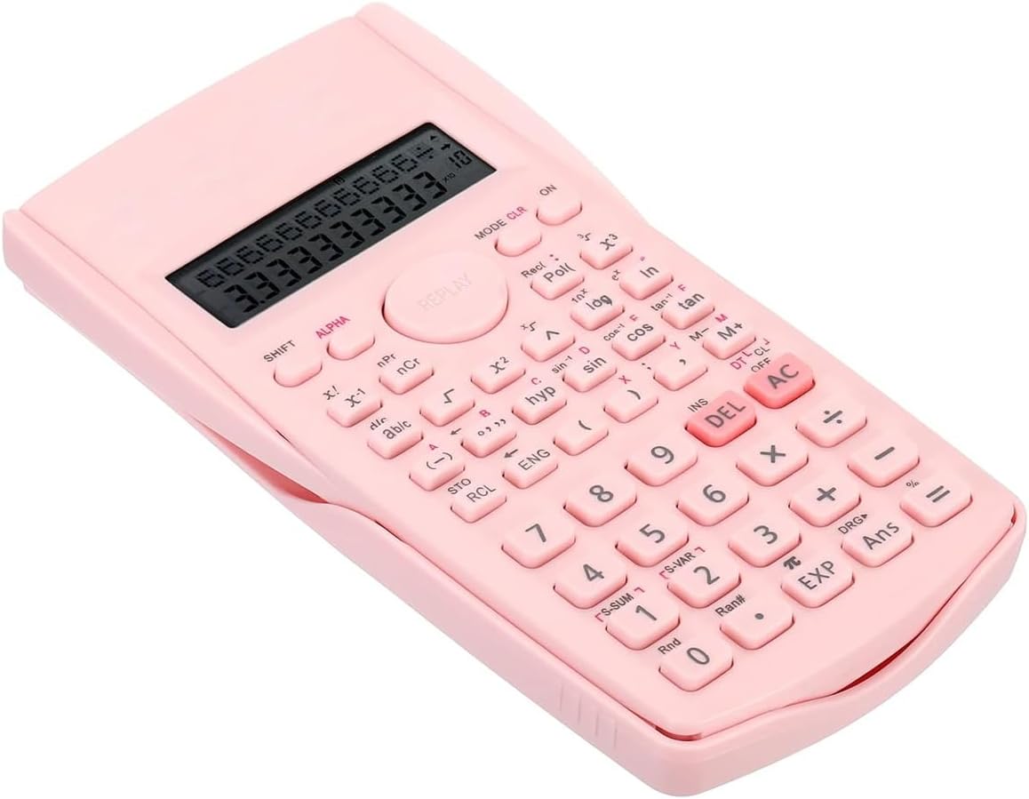 Scientific Calculator, Portable Technical Calculator with Scientific Functions and 240 Functions, Suitable for Students, Teachers, Business Offices (Pink) – Bild 3