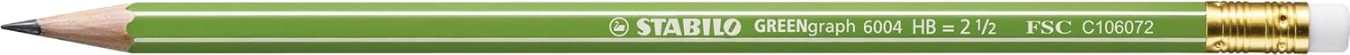 Eco-Friendly Graphite Pencil with Eraser - STABILO GREENgraph - Pack of 3 - HB – Bild 2