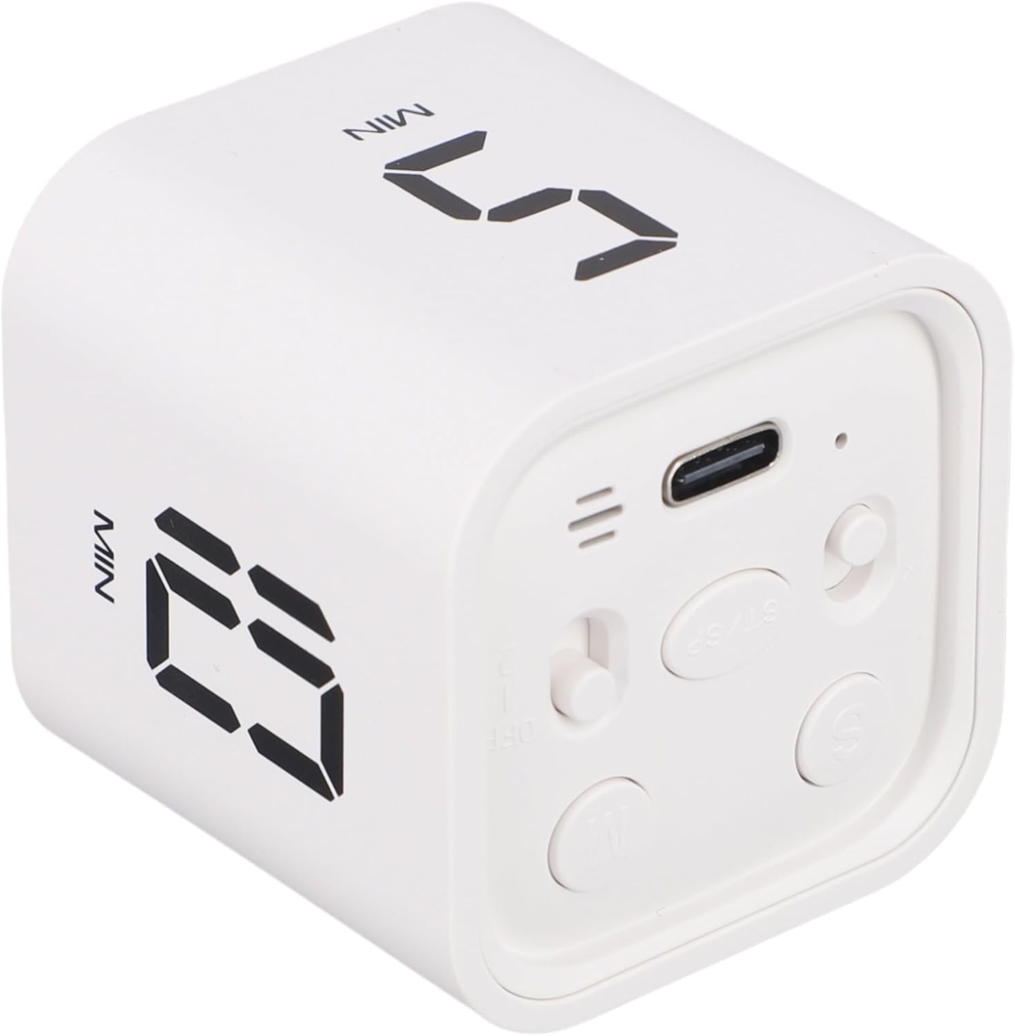 Stundenplaner mit Lautstärkeregelung, innovatives Gravitationssensor-Flip-Design für Würfel-Timer, geräuschlos mit 3 Lautstärkestufen, wiederaufladbar über USB-C, ideal für Küche, Büro, Lernen und Tr – Bild 6