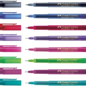 Broadpen 1554 Fineliner Liner, 0.8 mm Line, Ink Colour: Set of 8