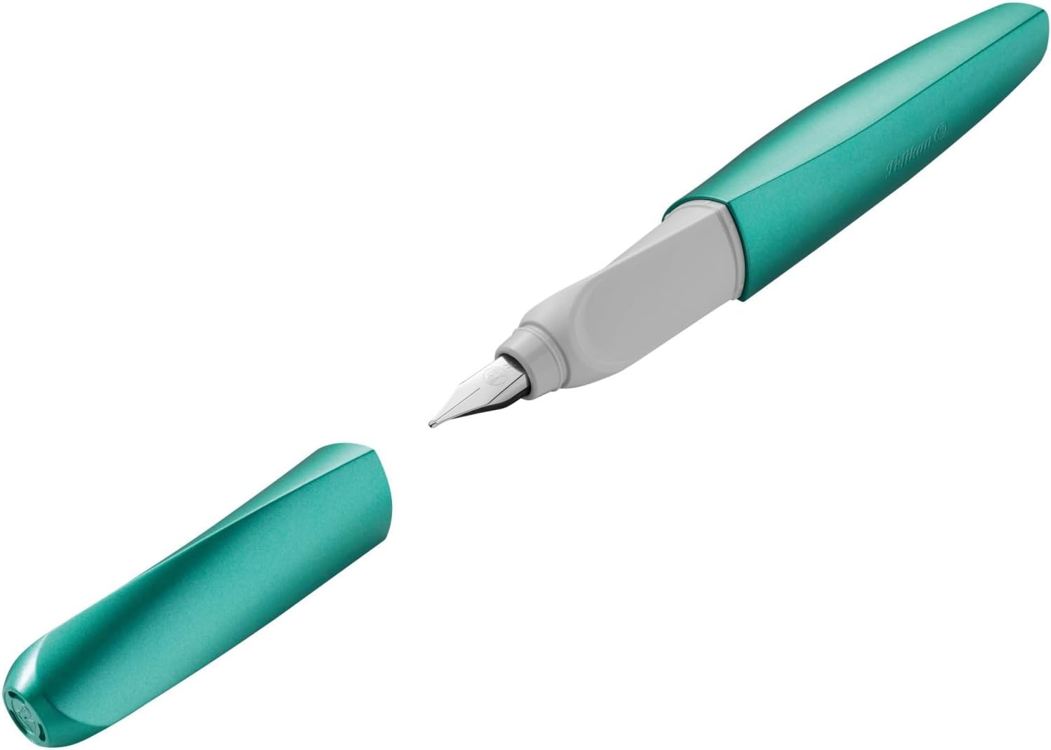 Pelikan Twist Fountain Pen Stainless Steel Nib M Line Width Includes Ink Cartridge Cold Alaska – Bild 3