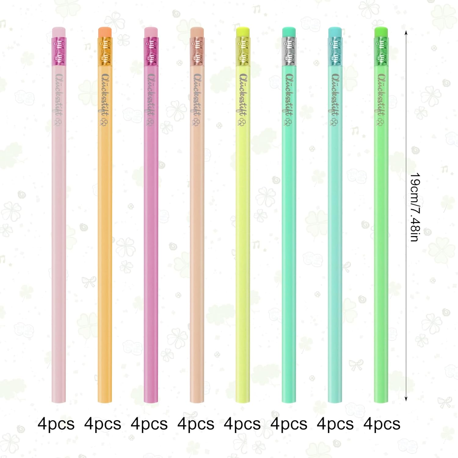 Pack of 32 Lucky Pencils with Eraser, Used for Writing and Painting, Farewell Gift, Student Pencil, Personalised Gifts for Teachers and Students – Bild 2