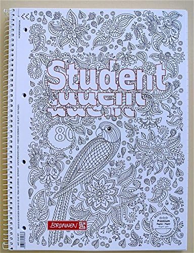 Brunnen Collegeblock A4kariert-Zen Art Edge, 90g/m²-80sheets-Includes Zen Art (67428), 10er Pack - liniert