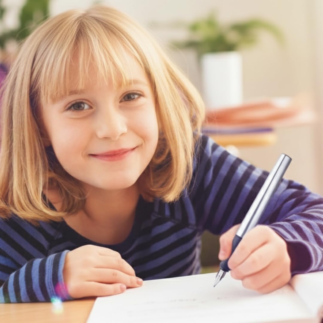 Lamy Fountain Pen Logo Brushed Model 06 Nib M Stainless Steel with Laser Engraving – Bild 4