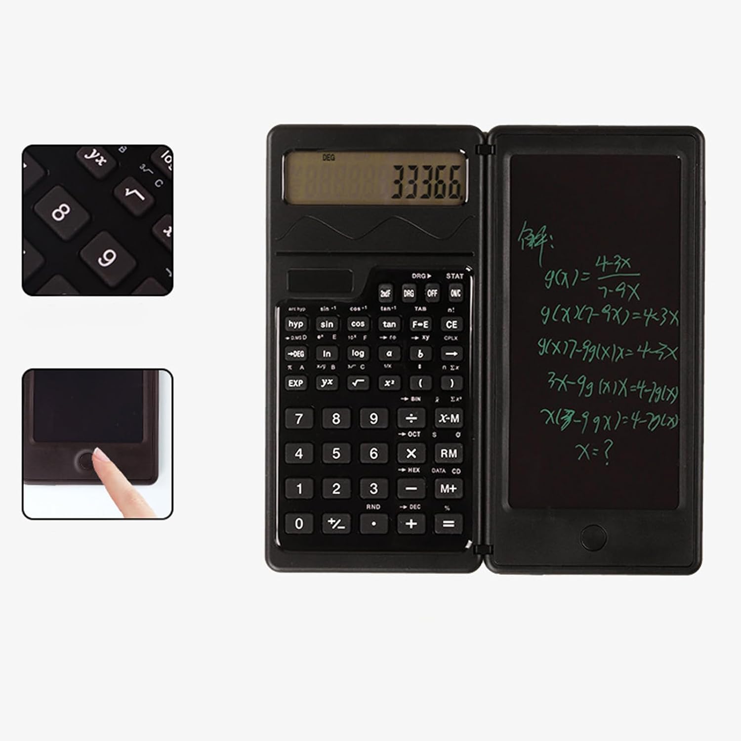 Yunir Advanced Scientific Calculator with Graphical Functions, Solar Calculator with Erasable Writing Tablet and Pen, for Advanced Courses, Advanced Courses – Bild 4