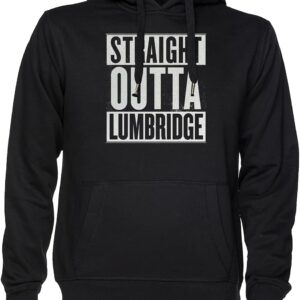 Straight Outta Lumbridge Old School Schwarz Kapuzenpullover Sweatshirt Unisex Herren Damen Black Unisex Hoodie