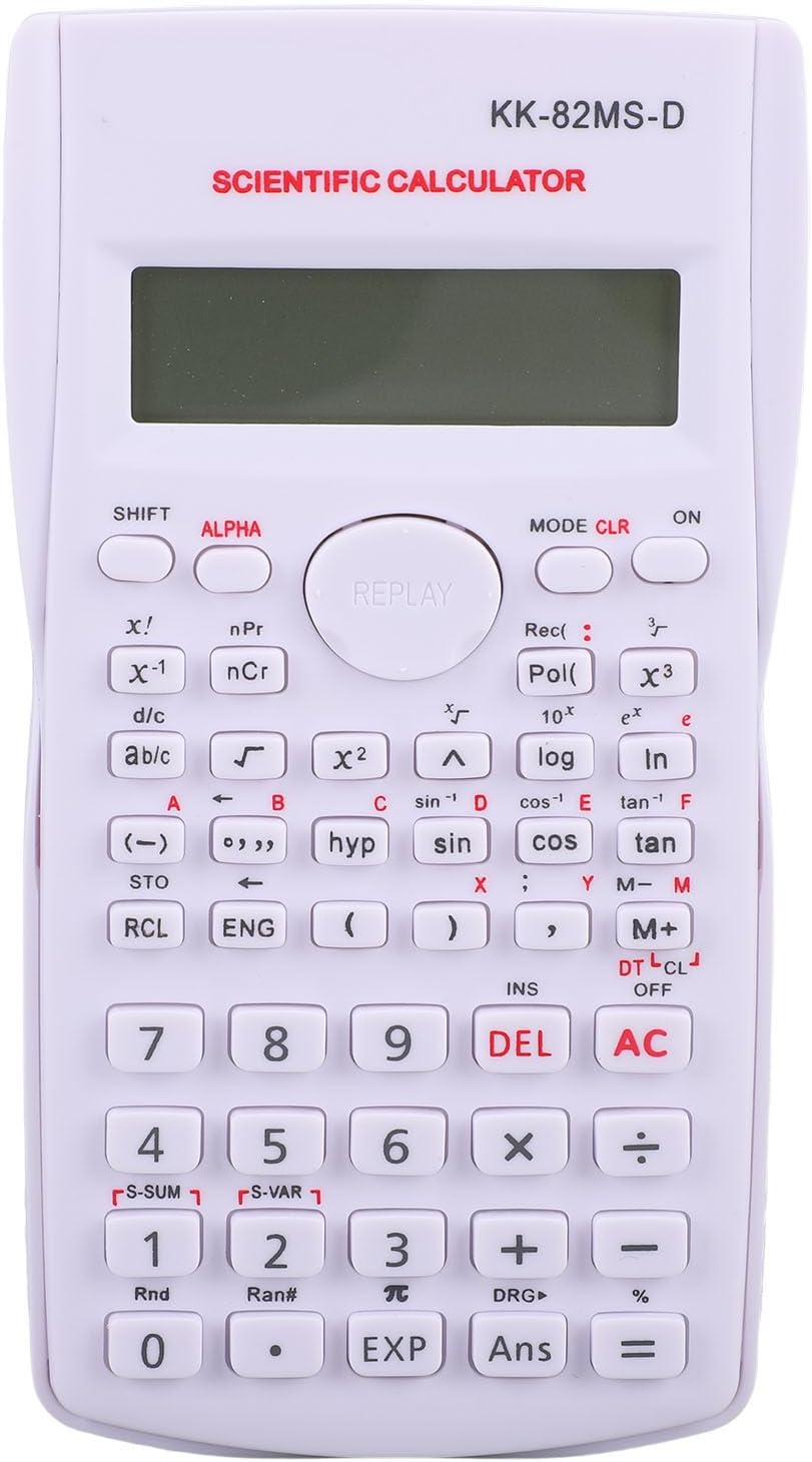 12 Digit Scientific Calculator, Plastic Desktop Calculator with 240 Functions, Battery Operated with Protective Hard Case for Students (White) – Bild 2