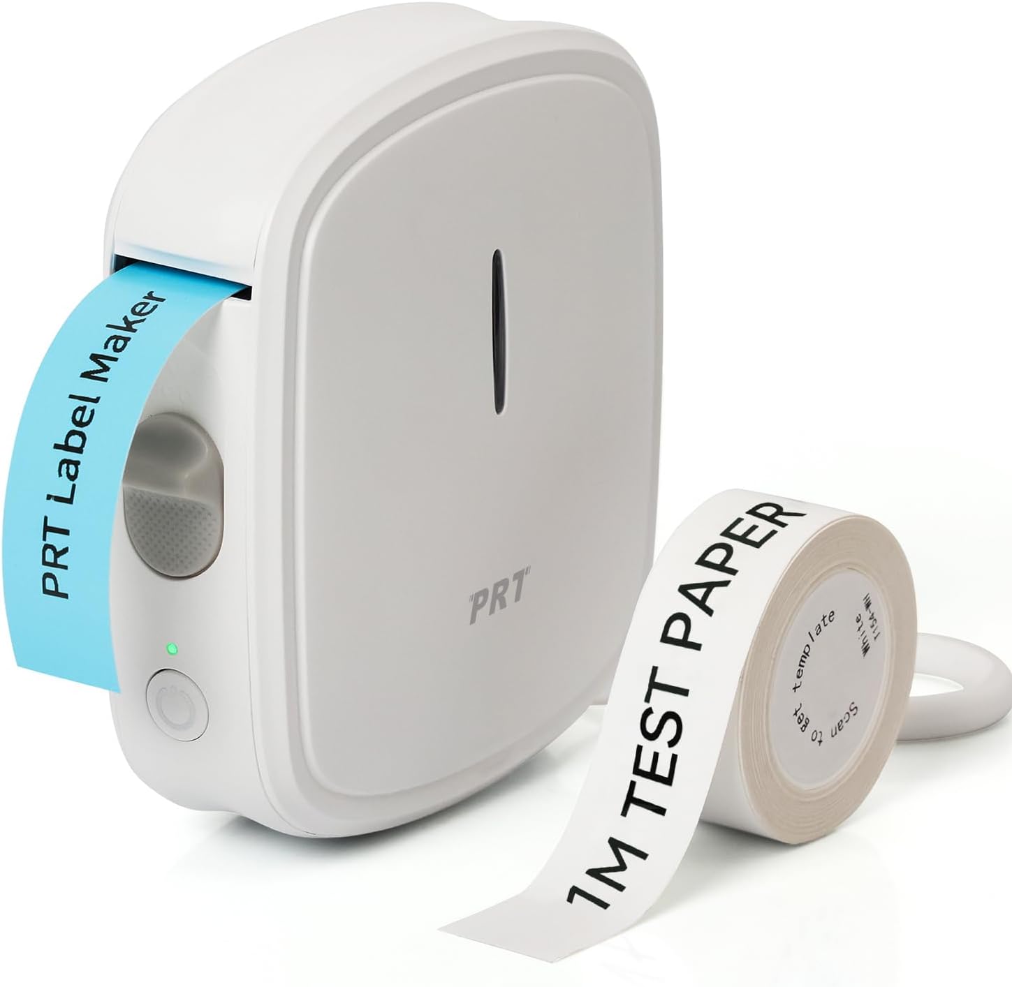 prt QUTIE Bluetooth Labelling Device, Self-Adhesive, Portable Mini Labeler, USB Charging Label Printer, Label Maker for Home, Office, Date, Name, Compatible, iOS & Android, White