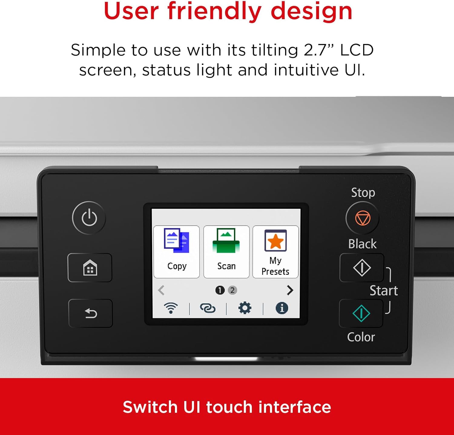 Canon MAXIFY GX1050 Printer for Home & Office - Colour Printer & Scanner All-in-One Wireless | MegaTank Inkjet Printer, Copier & Scanner | WiFi, Ethernet & USB Connection A4 Printer – Bild 4