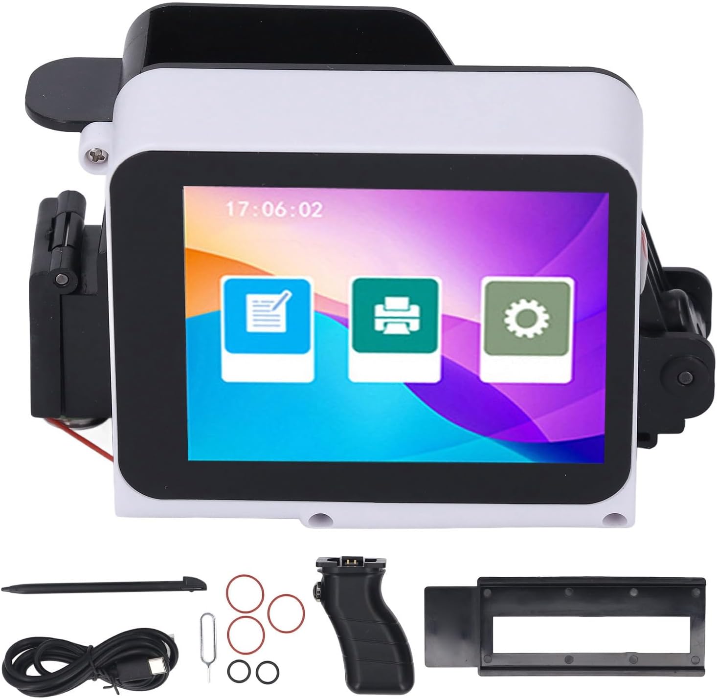 Qcwwy Handheld-Tintenstrahldrucker, Tragbares Tintenstrahldruckgerät mit HD-Touchscreen, Einstellbare Druckhöhe für Verschiedene Oberflächen – Bild 6