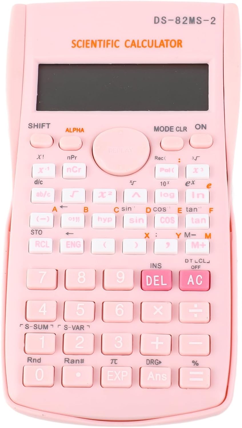 Scientific Calculator, 12-Digit Office Calculator with 240 Functions, Multifunctional Student Calculator with Large Display and Sliding Hard Cover (Rose) – Bild 2