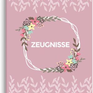 SKYDUE Certificate Folder A4, High-Quality Plastic Folder with 30 Pockets, Certificate Folder for Archiving Certificates and Organising Important Documents (Pink)