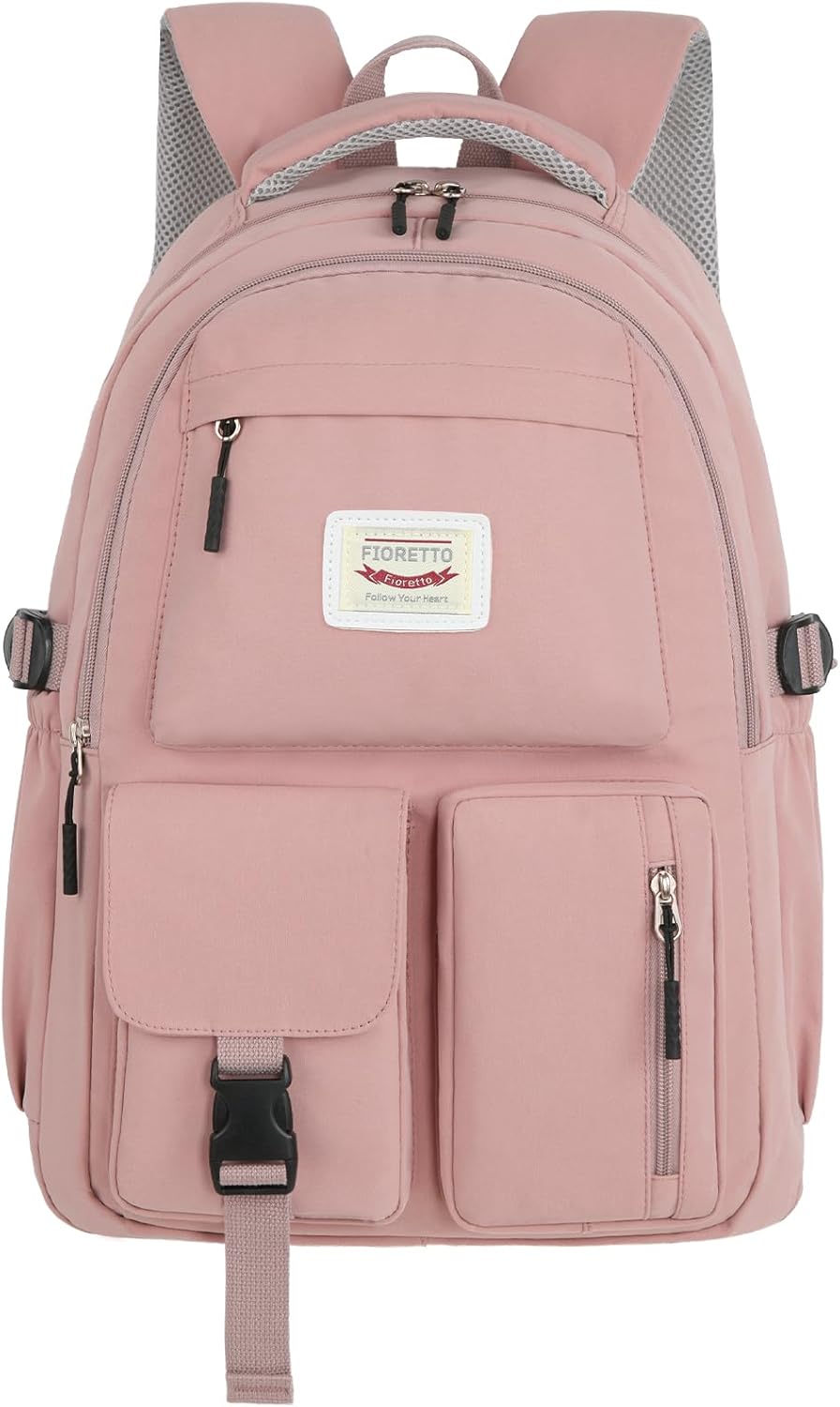 FIORETTO School Backpack, Teenagers, Girls, Women, School Bag, 36 cm Laptop Compartment, Water-Repellent & Lightweight, A-Pink, Rucksack Backpacks – Bild 2