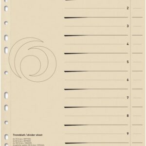 Herlitz A4 Manilla Divider – Beige