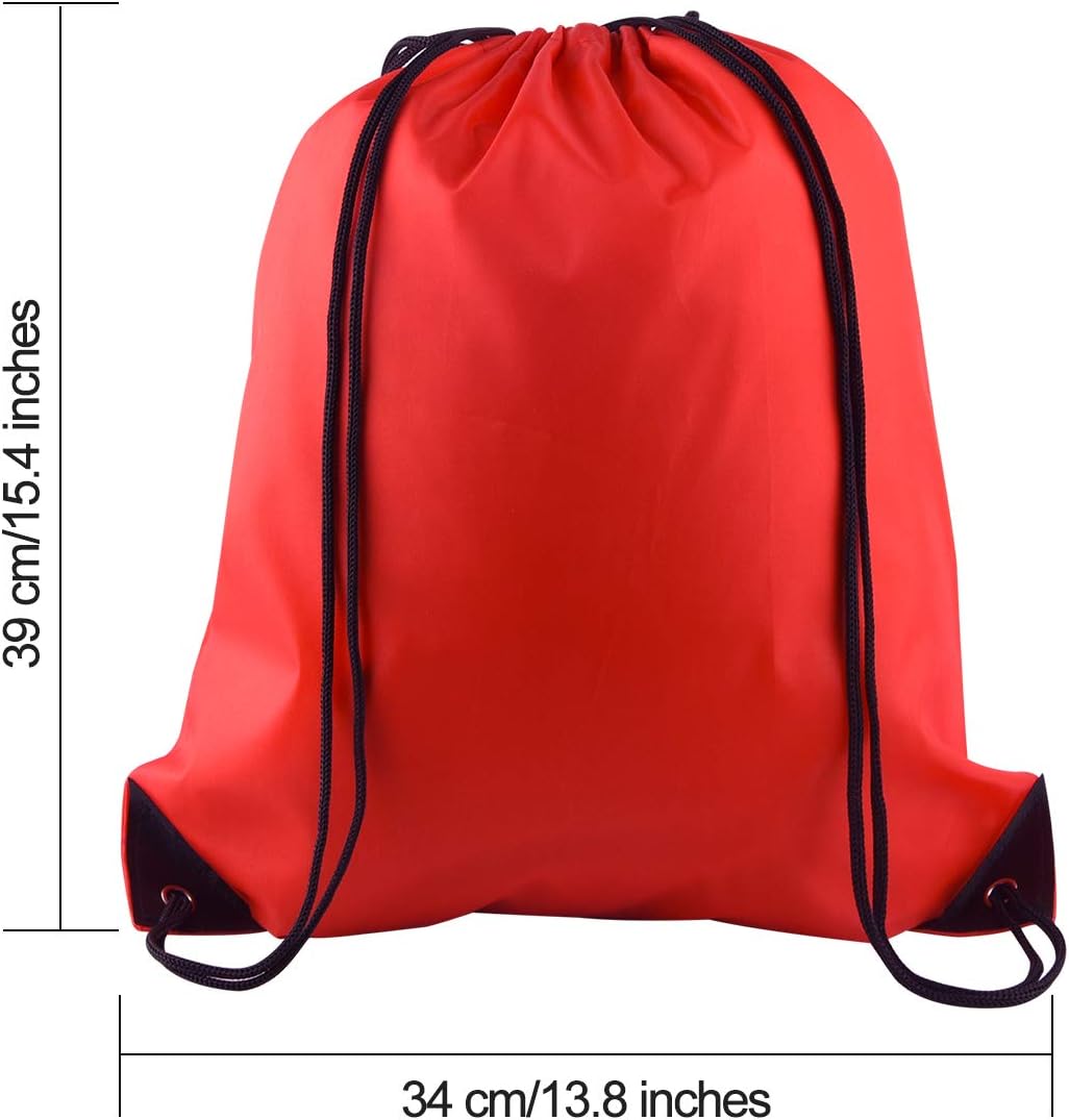FEPITO 2-15 Pieces Drawstring Backpack Backpack Cinch Bag Sports Bag Chain Backpack Gym Bag for Gym or Travel – Bild 2