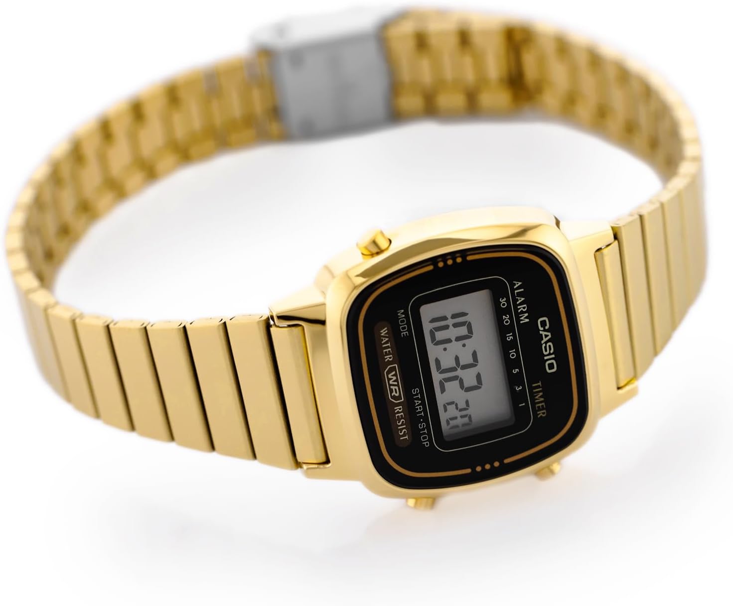 Casio – LA-670WG-1 – Ladies’ Watch – Quartz Digital – Golden Dial – Gold-coloured metal – Bild 4