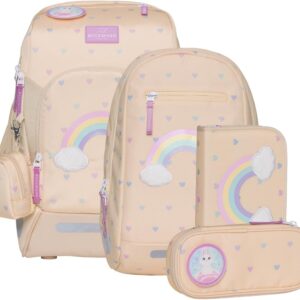 BECKMANN, Active Air FLX School Backpack Set 6 Pieces Primary School with Rain Cover 22L