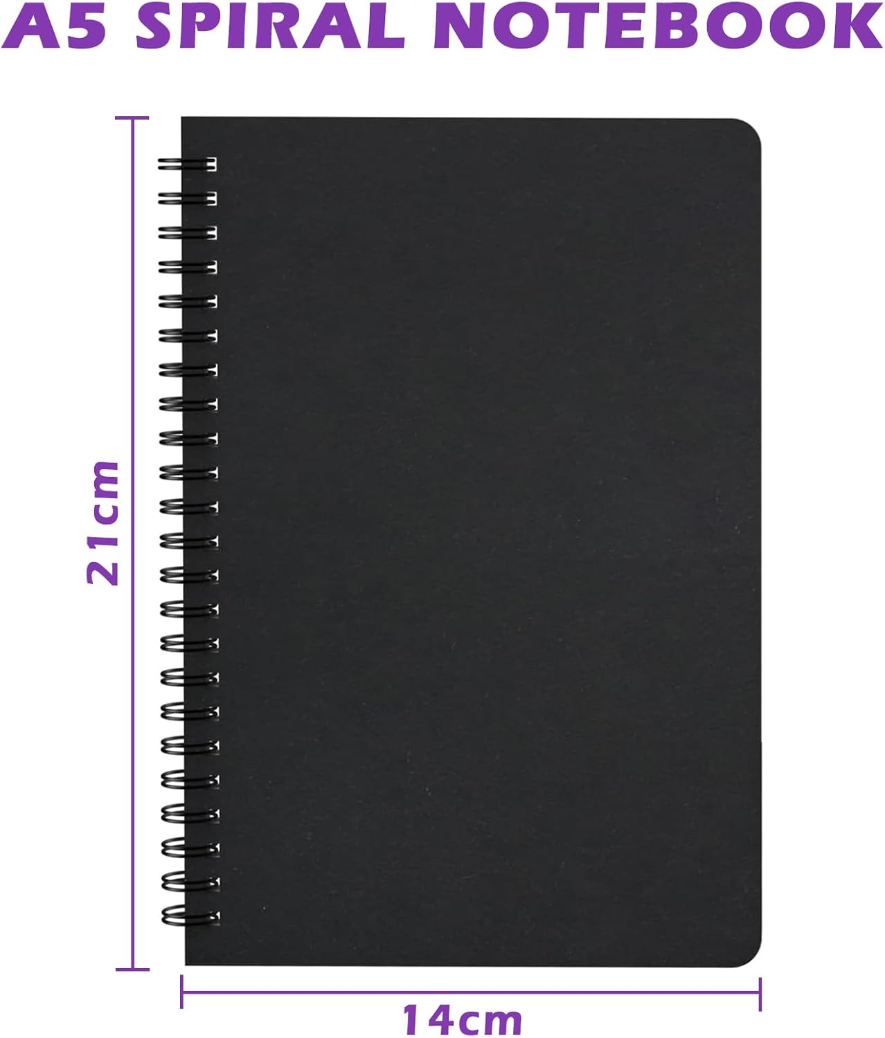PALUDO Pack of 4 A5 Lined Notebook Spiral Notepad, Kraft Cover Notebooks Blank Page 120 Pages/60 Sheets Sketch Pad, A5 Notepads Diary Writing Pad Drawing Pad for Travel School Office – Bild 2