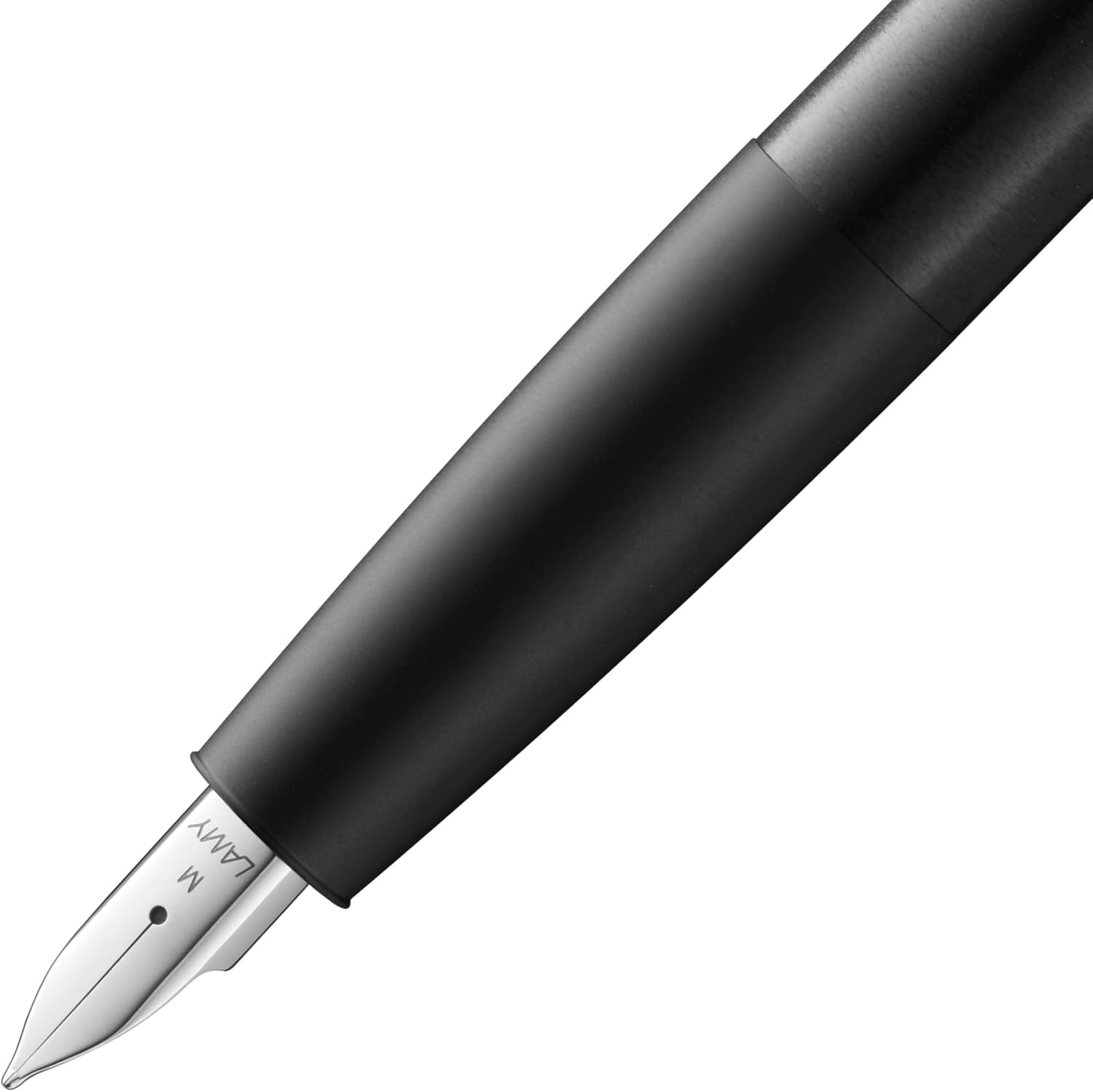 LAMY Aion Black Fountain Pen - Modern Fountain Pen in Anodised Lightweight & Seamless Aluminium Housing - with Stainless Steel Clip & Steel Nib in Line Width M - Includes Lamy T 10 Ink Cartridge Blue – Bild 3
