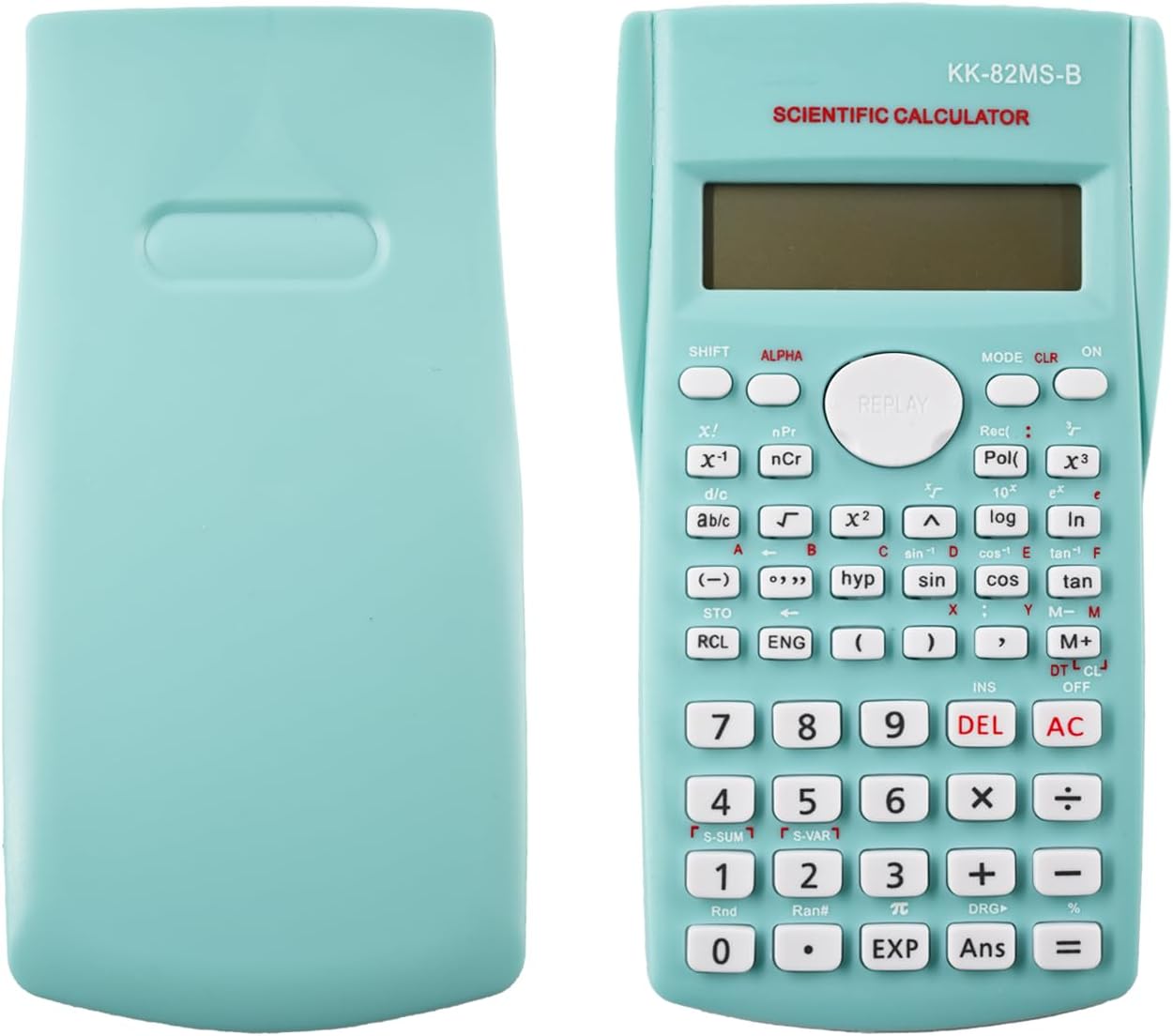 KK-82MS-D Portable Scientific Calculator with 240 Functions Dual Line Display for School Supplies, Students, Teachers, Business, Office, Home (Green)