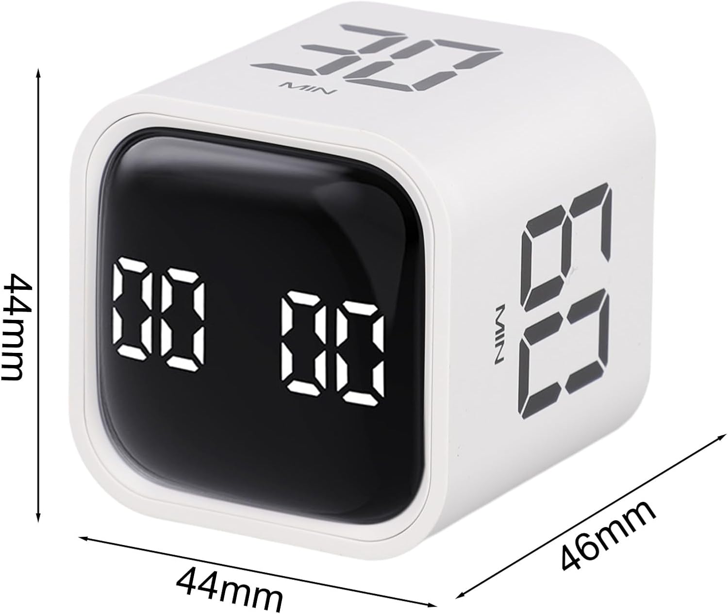 Stundenplaner mit Lautstärkeregelung, innovatives Gravitationssensor-Flip-Design für Würfel-Timer, geräuschlos mit 3 Lautstärkestufen, wiederaufladbar über USB-C, ideal für Küche, Büro, Lernen und Tr – Bild 9