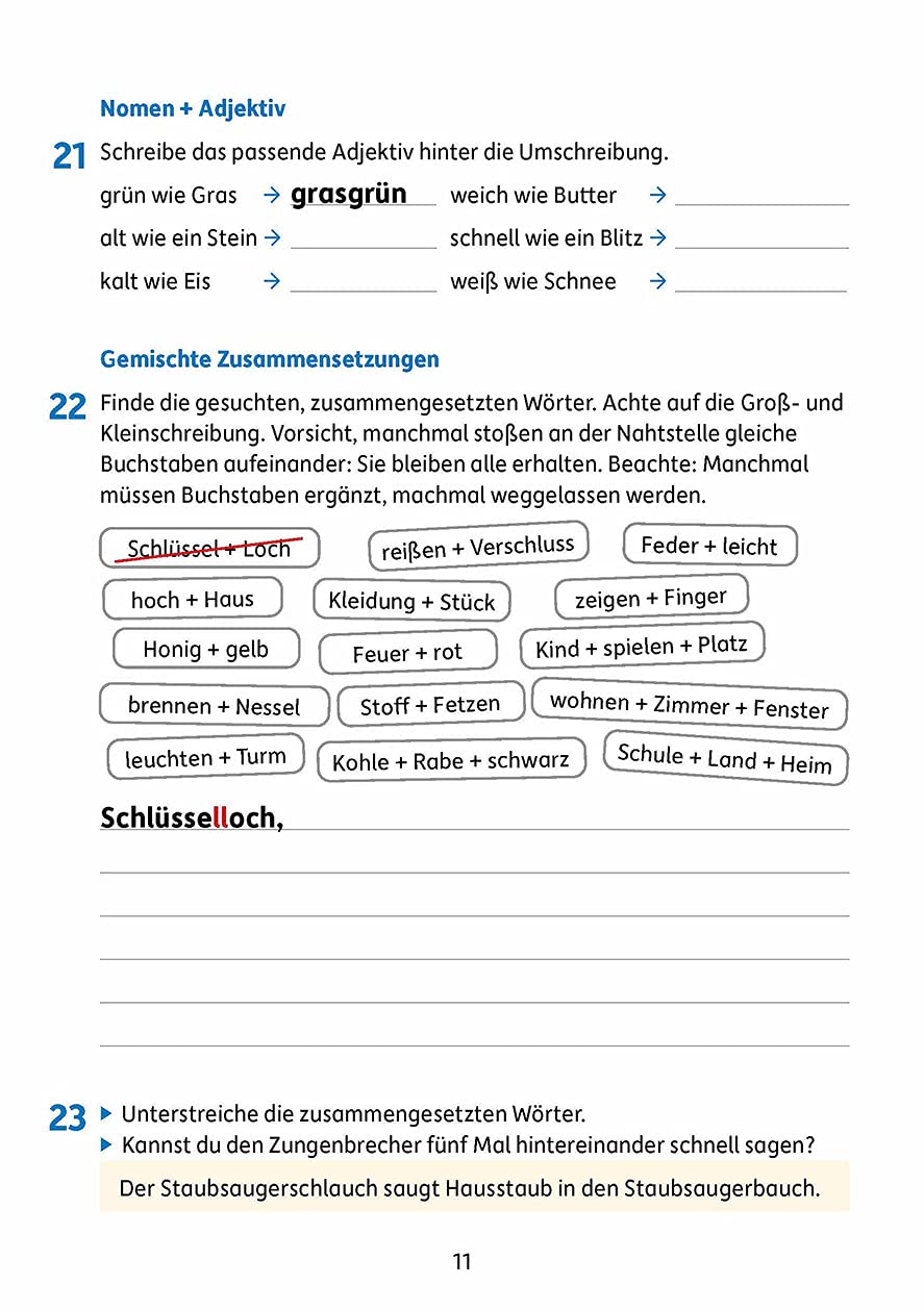 Deutsch 4. Klasse Übungsheft - Rechtschreiben und Diktate: Rechtschreibung, Groß- und Kleinschreibung. Fir für den Übertritt: Erklärungen mit Übungen und Lösungen (Forder- und Förderhefte, Band 254) – Bild 5