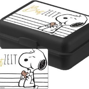 United Labels Peanuts Snoopy Lunch Box with Divider Black
