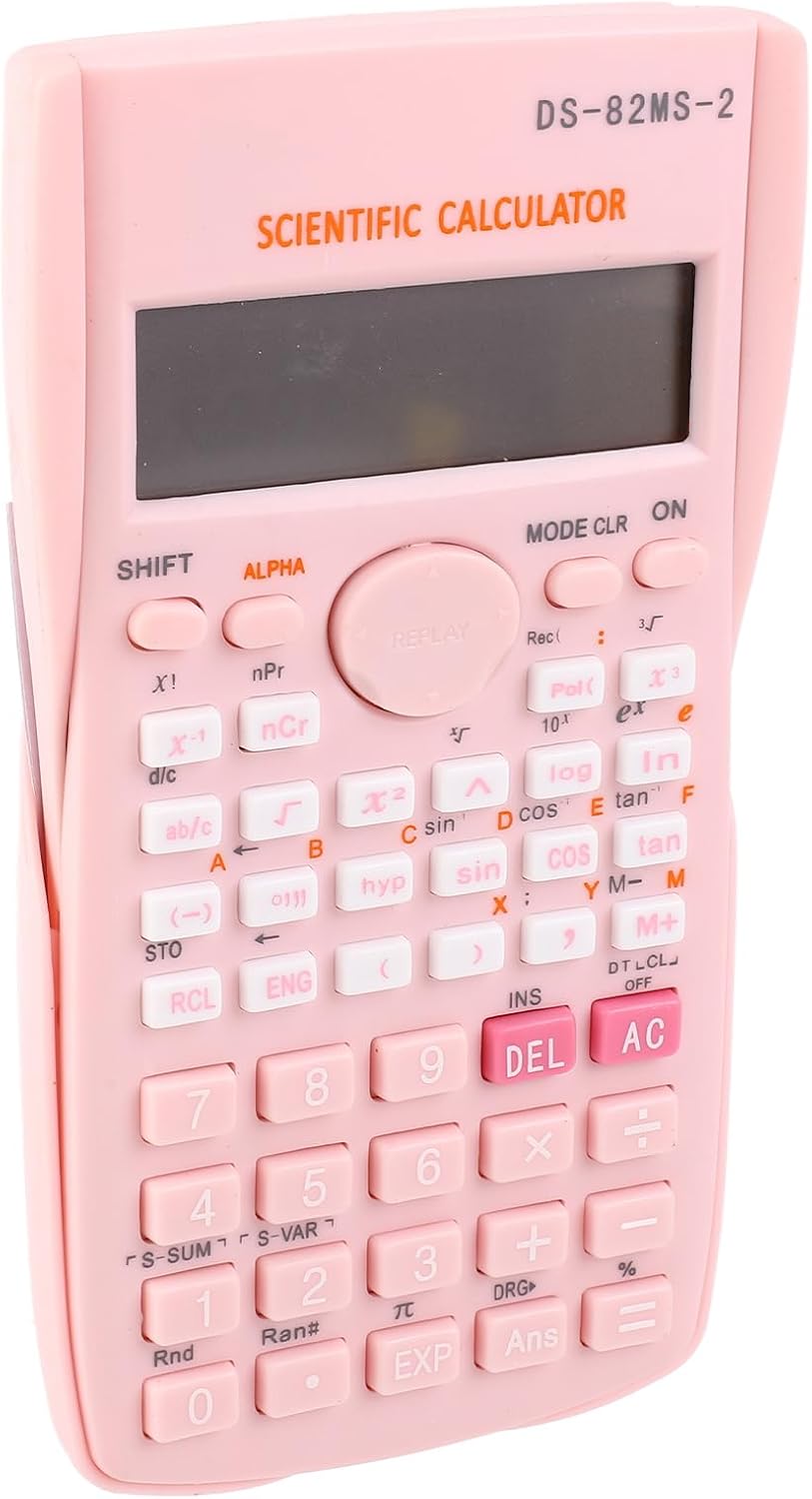 Scientific Calculator, 12-Digit Office Calculator with 240 Functions, Multifunctional Student Calculator with Large Display and Sliding Hard Cover (Rose) – Bild 7