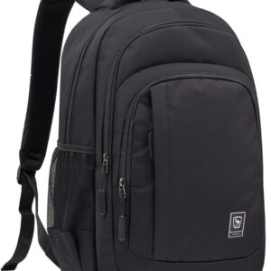 School Backpack Teenager Boys & Girls, 17.3 Inch Laptop Backpack Men Large with Laptop Compartment Waterproof Backpack for Work Travel Hiking Women, Black