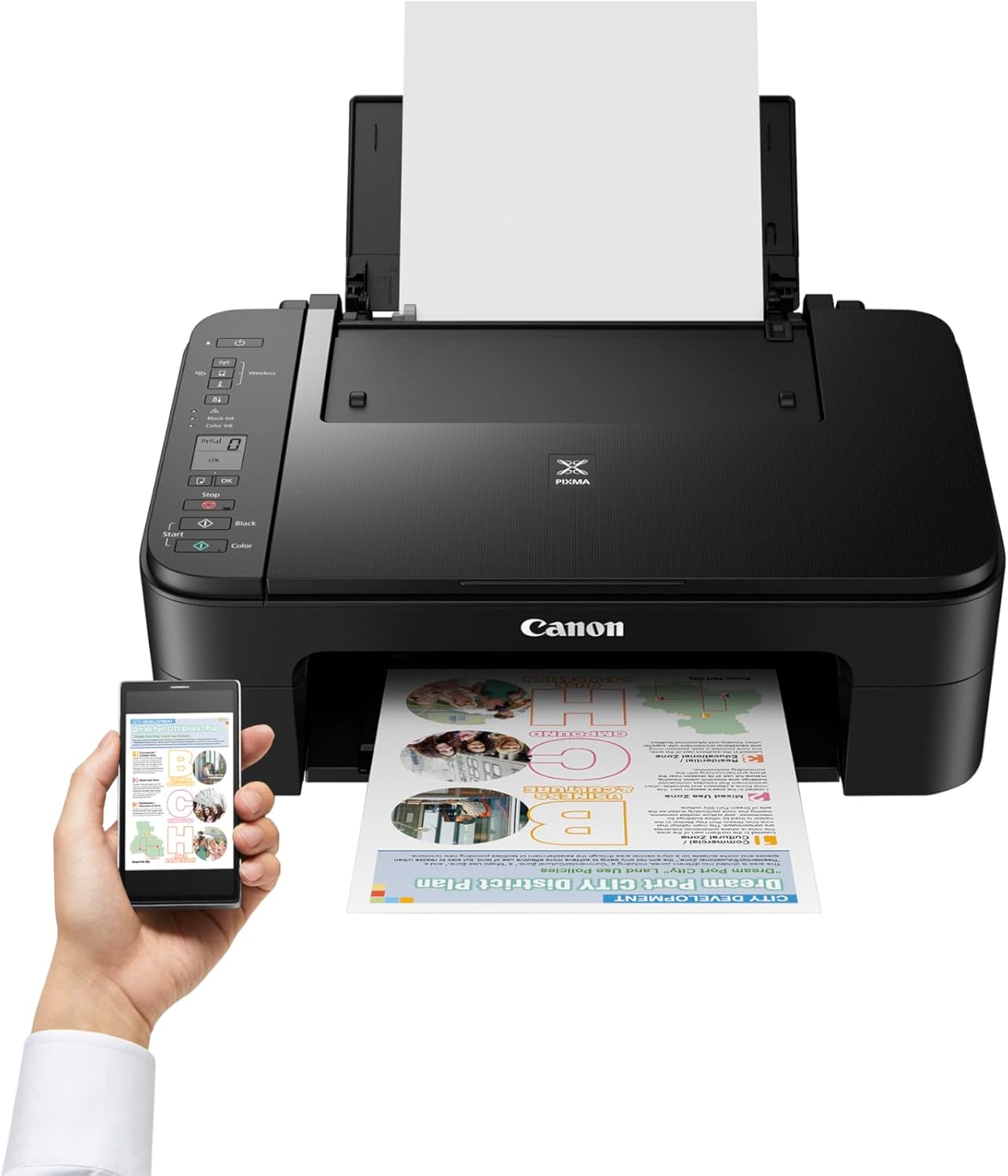 Canon PIXMA TS3350 Series - All-in-One Printer for Home Use with LCD Display | Wireless for Easy Printing from Your Smartphone | Canon Printer for Home – Bild 3