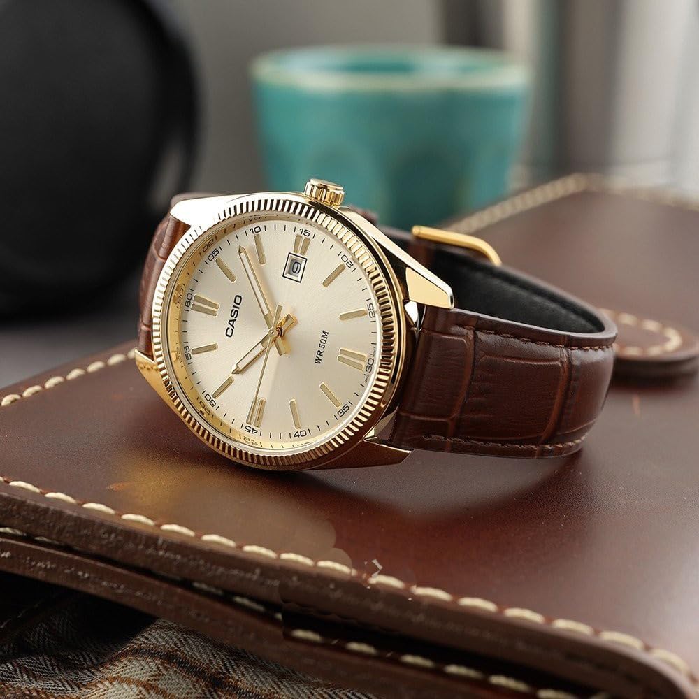 Casio Watch MTP-1302PGL-9AVEF, brown, Modern – Bild 2